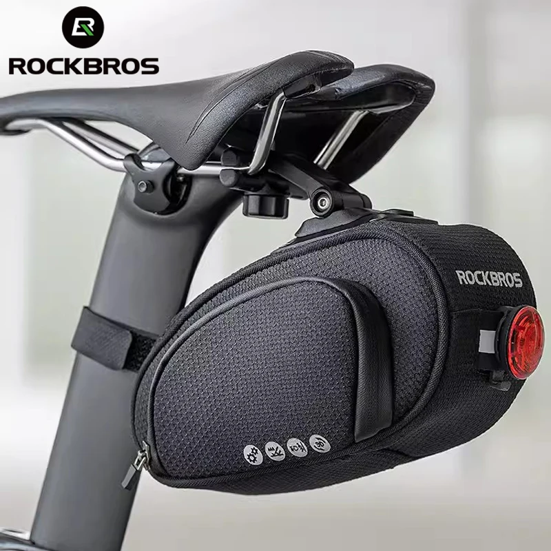 

ROCKBROS Bike Bag Waterproof Bicycle Saddle Bags 500D Wear Resistant Portable 1L Cycling Seat Bag MTB Road Bicycle Accessories