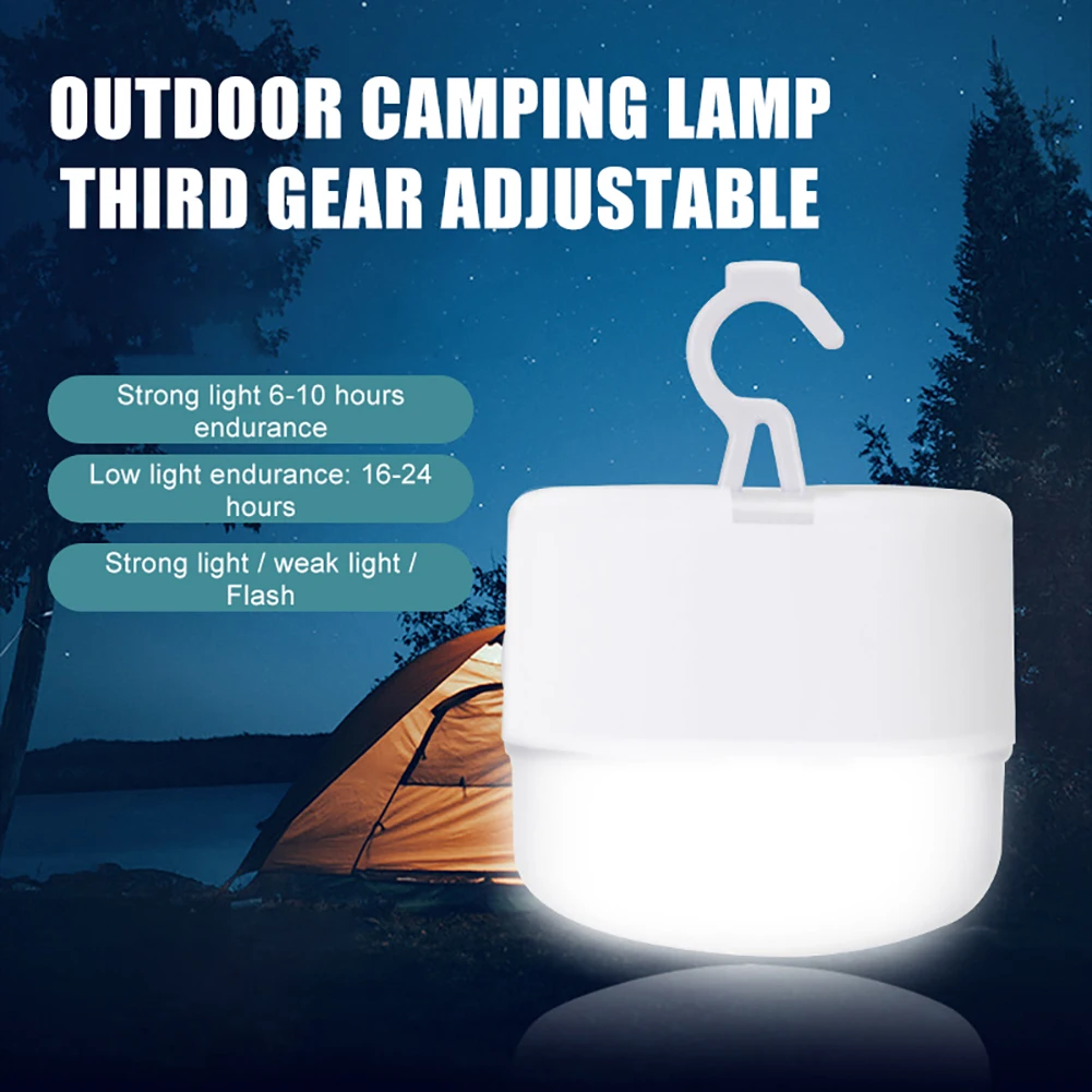 Led Emergency Camping Lights Portable Tent Hanging Lamp Rechargeable Night Light Lantern Adjustable for Hiking Fishing Outdoor