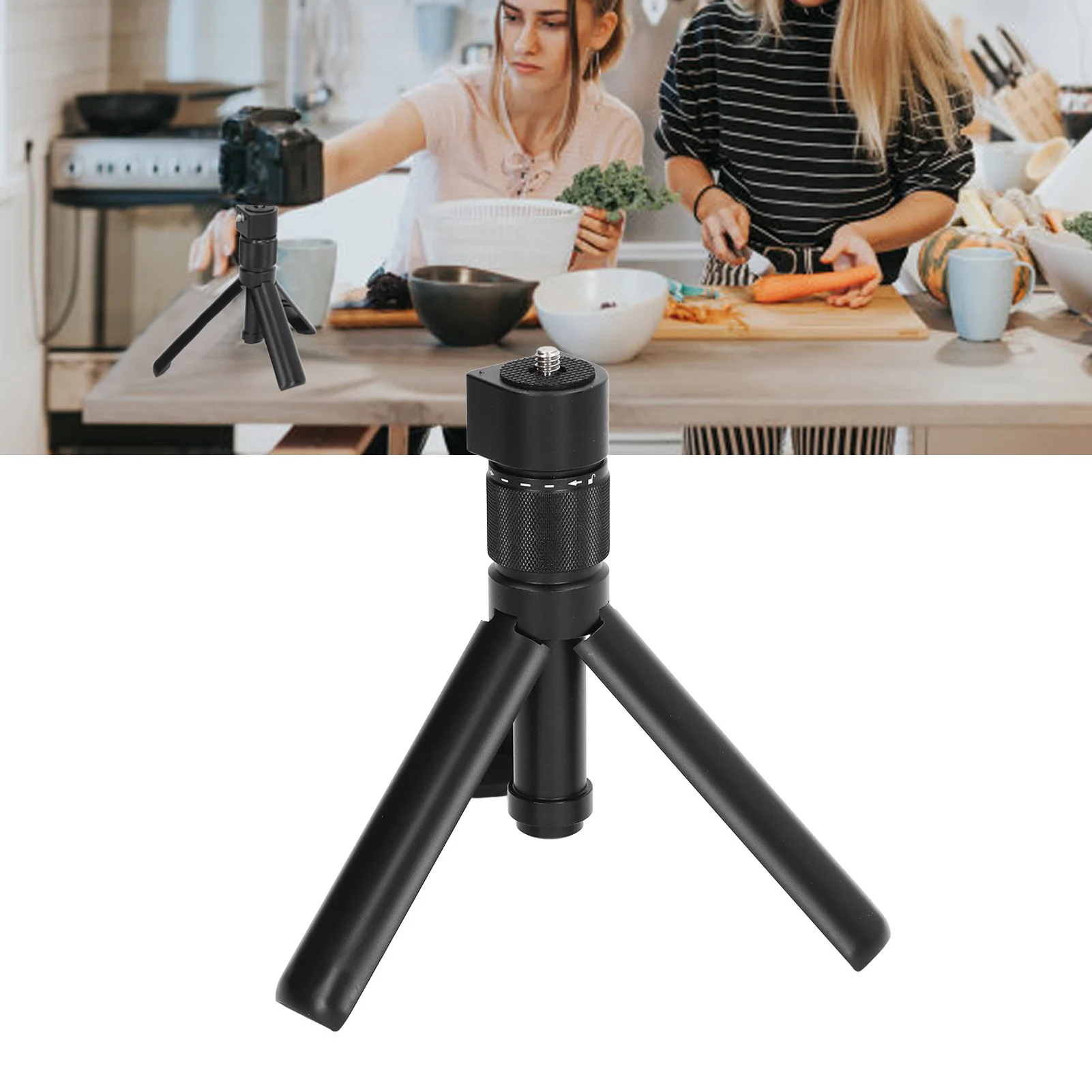 Fold Tripod  Time Selfie Handle Comfortable Grip CNC Integrated Molding 1/4in Screw  Time Handle for Motion Camera