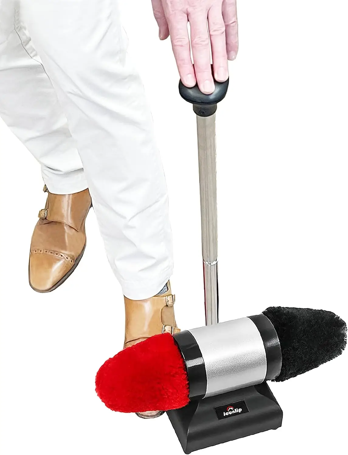 Electric Shoe Shine Polisher with 100% Natural Lamb Wool Buffers