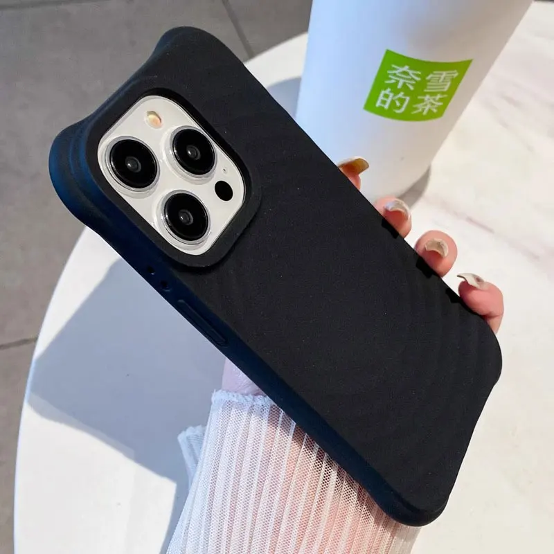 Luxury thicken shockproof magsafe charging case for iPhone 11 12 13 14 15 Pro Max magnetic soft liquid silicone back phone cover