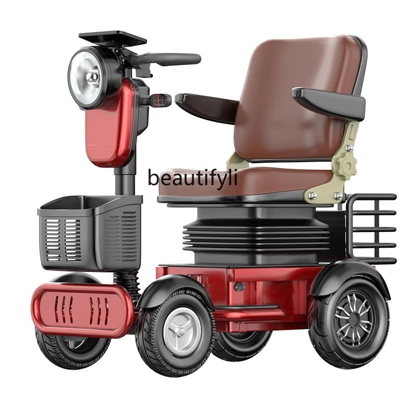 Electric four-wheeler elderly household scooter elderly disabled small low-power battery electric vehicle