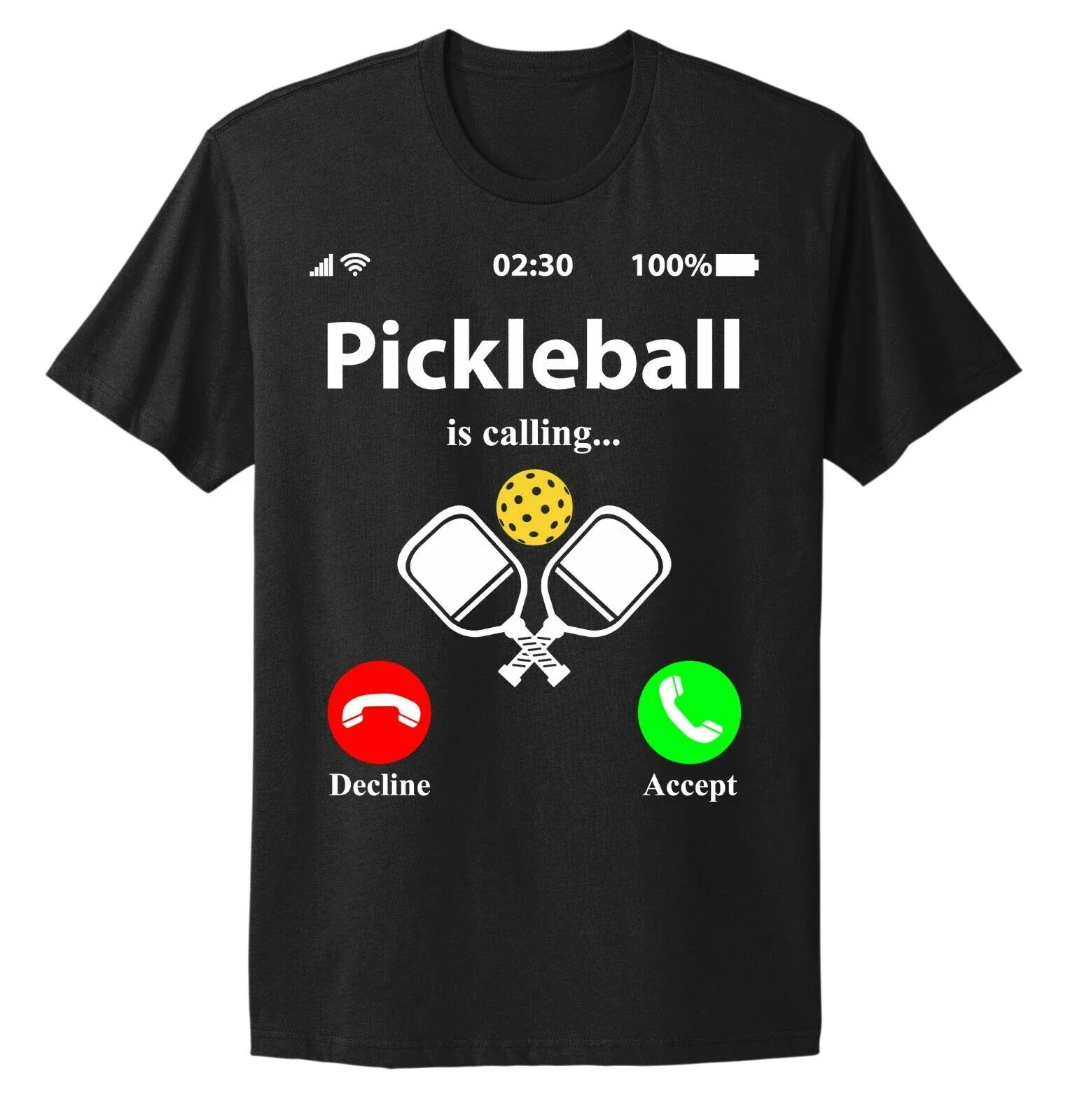 Fun Pickleball - Pickleball me chama waz- Elegante casual Harajuku Y2K Street manga curta com gola redonda