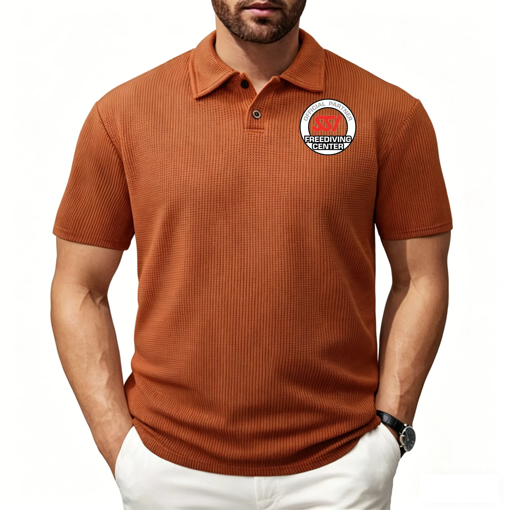 

Drop shipping Men's Polo Shirt Short Sleeve 30% Cotton Ice Silk T-shirt Casual Versatile Summer Elastic Slimming Top for Men