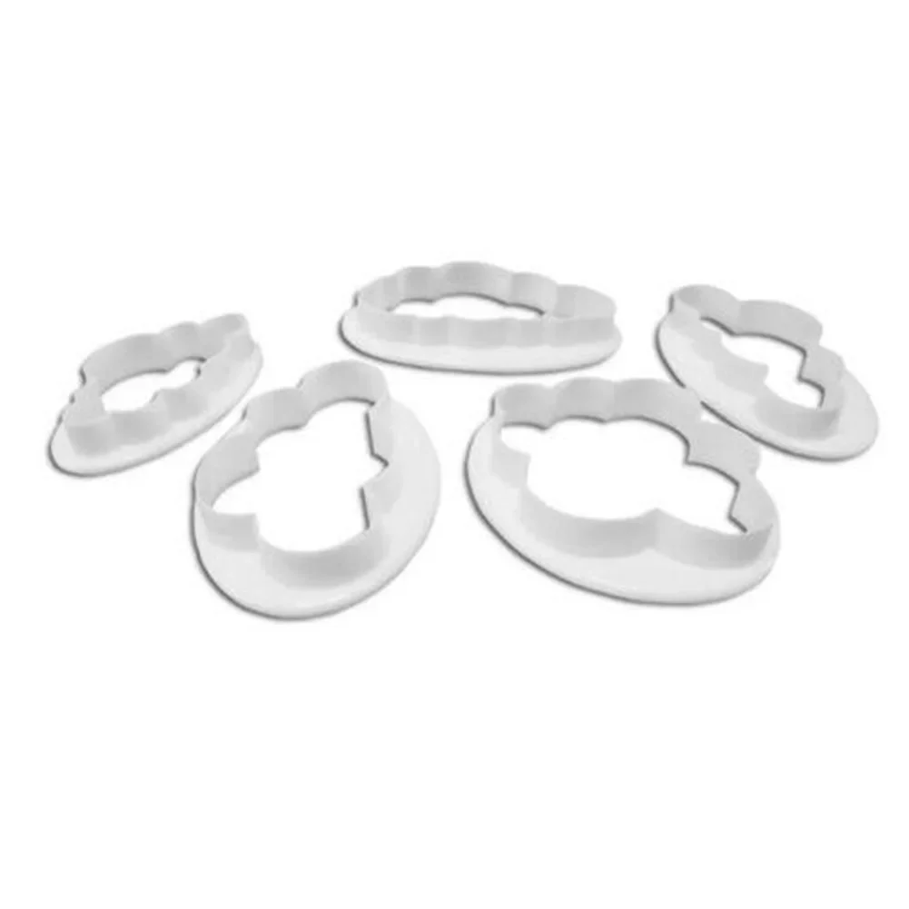 5PCS Cloud Shape Cookie Cutter Made 3D Printed Fondant For Cake Decorating Tools Bakeware Tools For Kitchen Dining