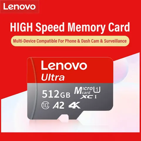 Lenovo SD Card High Speed Micro SD Card for Nintendo Switch 512GB 256GB 128GB 64GB U3 V30 Stable Performance SD Memory Card