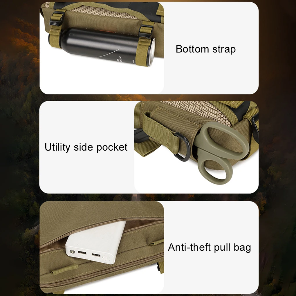 Waist Bag Tacticals Stylish And Adjustable Sports Bag For Outdoor Activities Convenient Compact brown