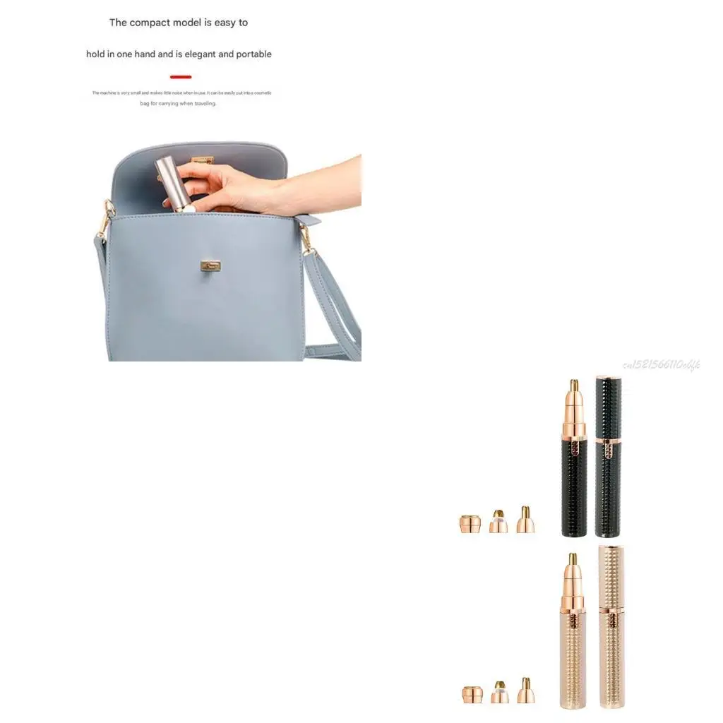 

27RB Женская бритва для губной помады 3 в 1 Удаление волос триммер для бровей USB перезаряжаемый