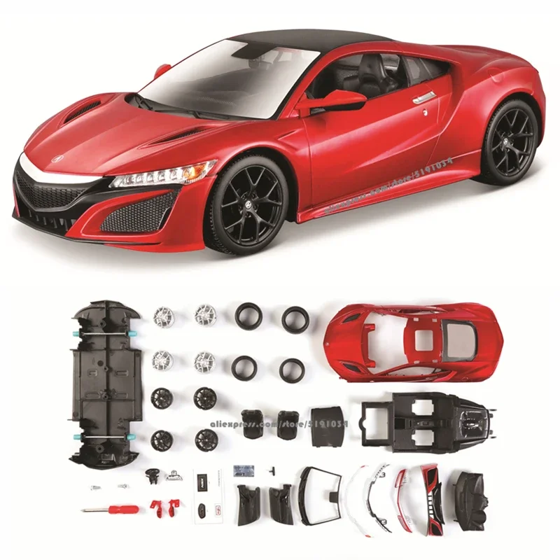 

Maisto 1:24 2018 ACURA NSX assembled DIY die-casting model car collection Gift collection toy tools