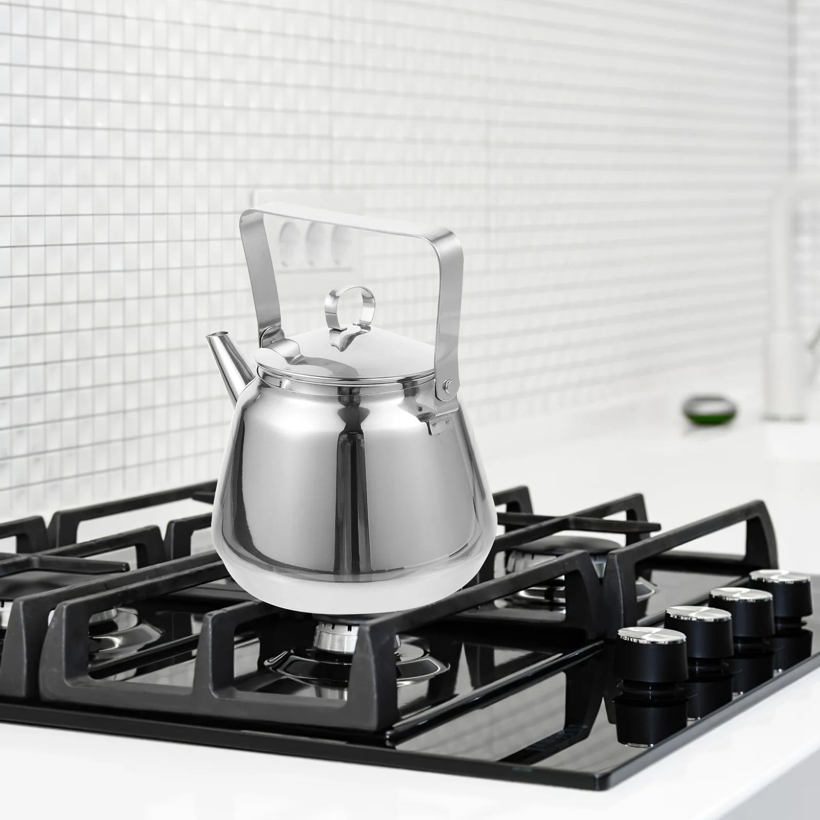 

Чайник из нержавеющей стали, чайник для кипячения воды, эргономичная ручка, плита, подходит для газовой электрической варочной панели, предметы первой необходимости для кухни