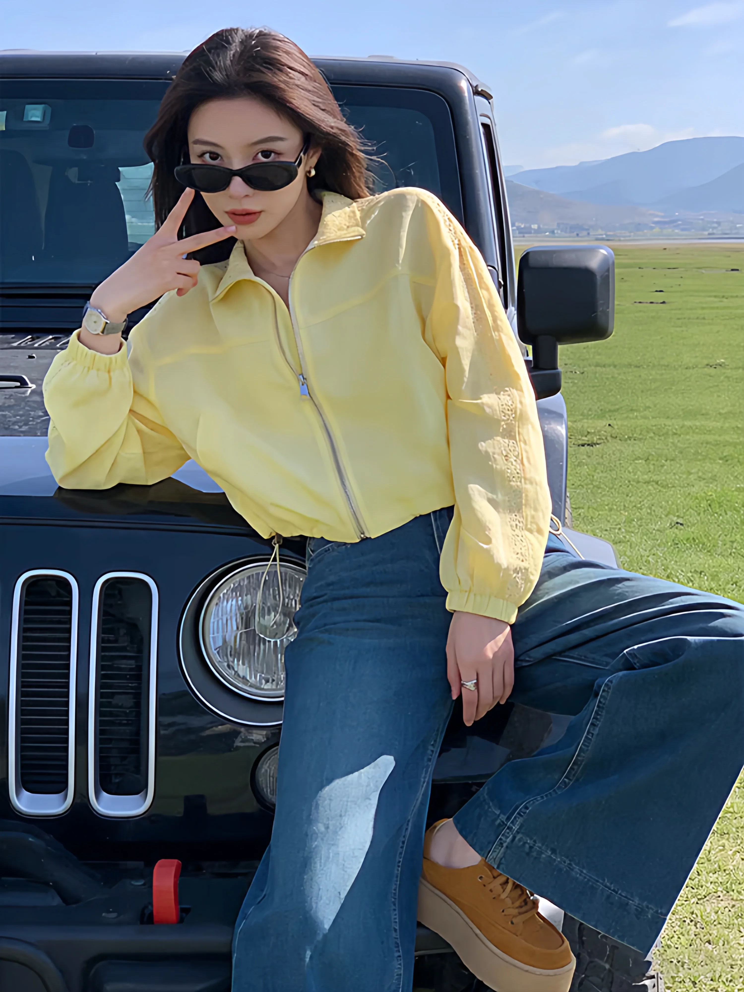Casual Style Women's Short Length Sun Protection Jacket Breathable Slimming Spring Summer New Arrival Lightweight Coat