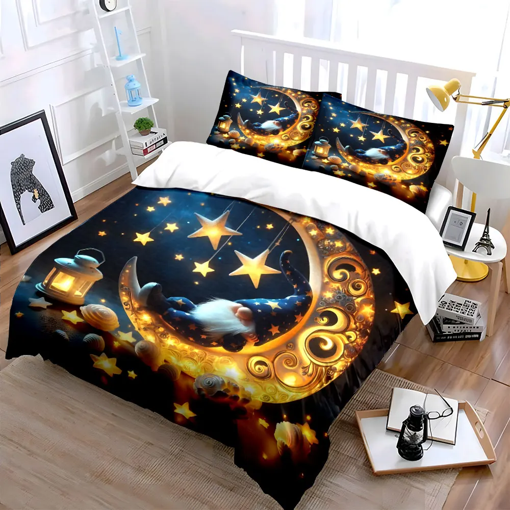 Fairy Tale Decorative Set Bedding Set with 1 Duvet Cover 2 Pillowcases Single Double King Queen, Gift