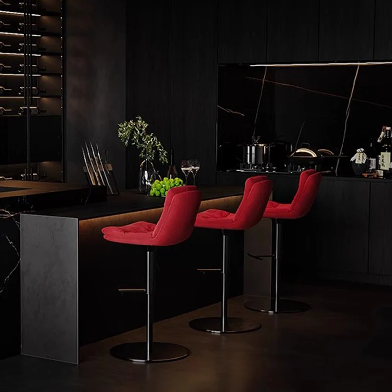 الحد الأدنى الفاخرة بار البراز تصميم العداد مطعم مع كراسي بار الظهر المعادن الجمالية الاسترخاء كرسي الأثاث العصري #3