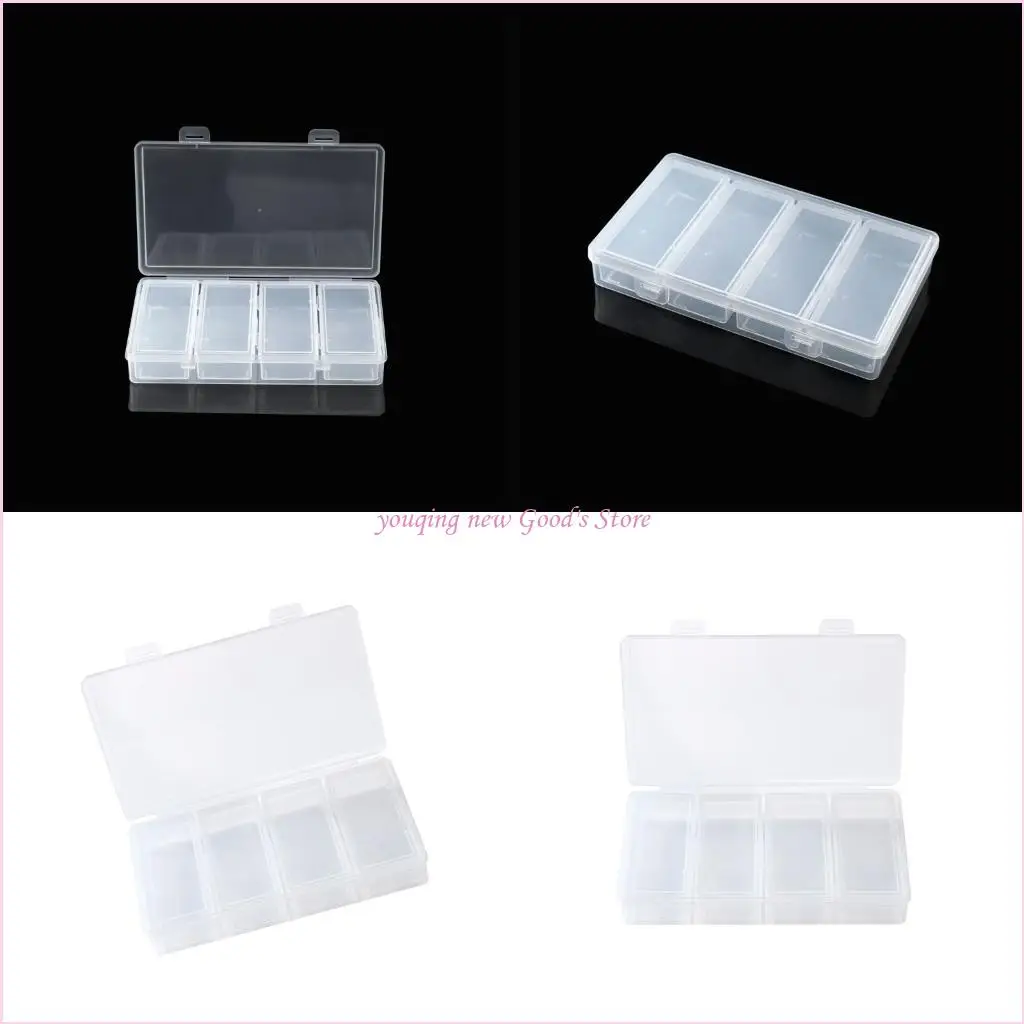 57QA Accessories Storage Box Clear Plastic Case For Efficient Small Items Management