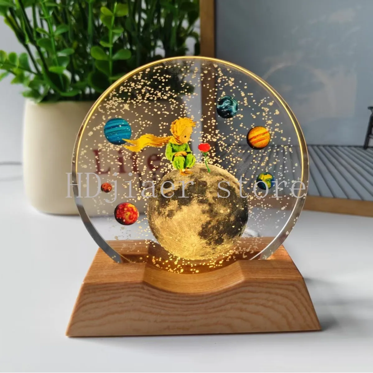 

3D Starry Sky Galaxy Crystal Ball Night Light – Laser Engraved Glowing Decoration