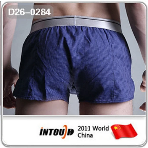 Special Offer 3 Pair Cotton Underwear Boxer Underwear For Men Checks M L XL