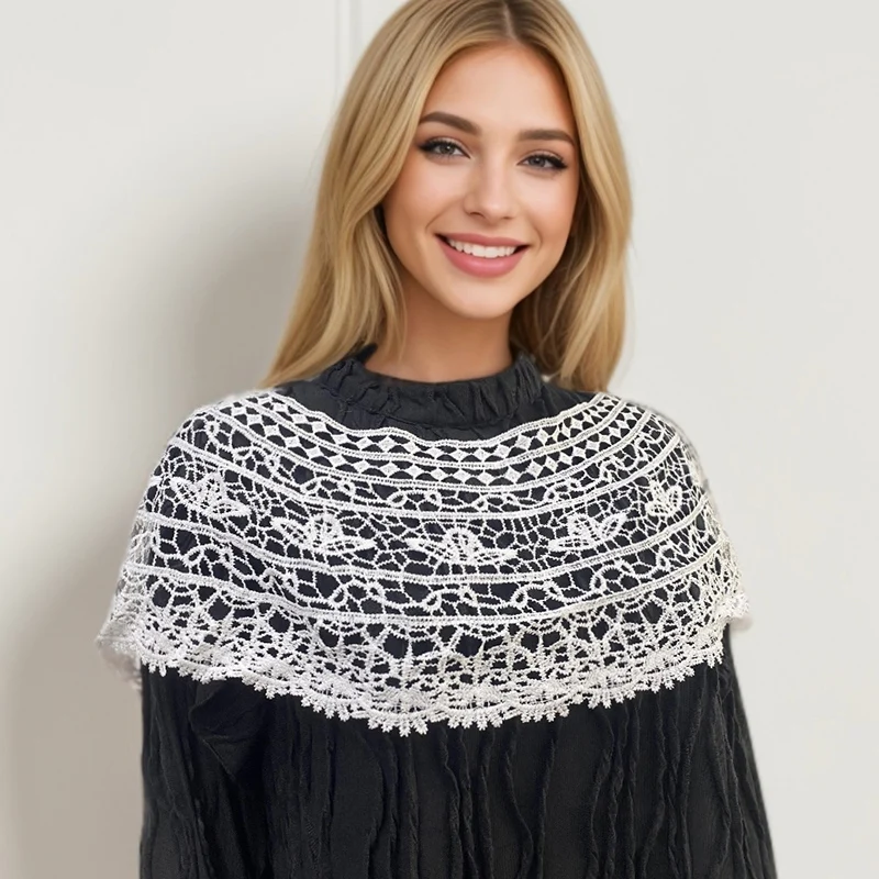 Khăn Choàng Cardigan Trắng Áo Choàng Mùa Đông Cape Đẹp Ném Chăn Khăn Choàng Kết Knited Mũi Nữ