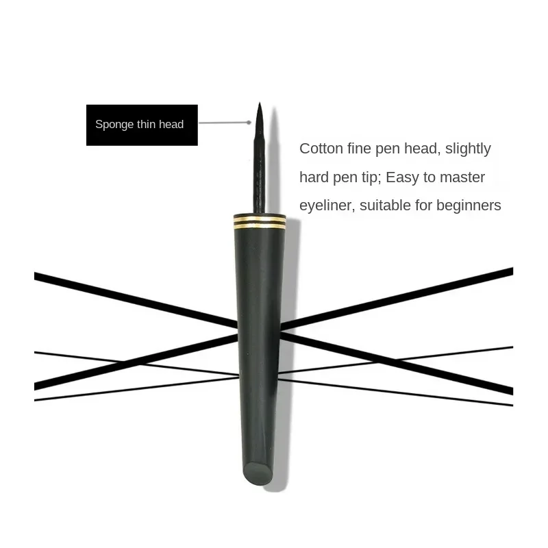 1pcs Black Liquid Eyeliner Pencil Fast-dry Smooth Eye Liner Pen Smudge-proof Eyeliners Eyelid Enhancer Brush Eyes Eye Makeup