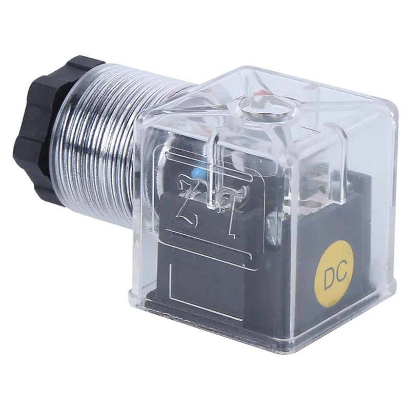 【Solo all'oggi!】Accessori universali per spina bobina di tensione trasparente per elettrovalvola idraulica DC24V da 5 pezzi