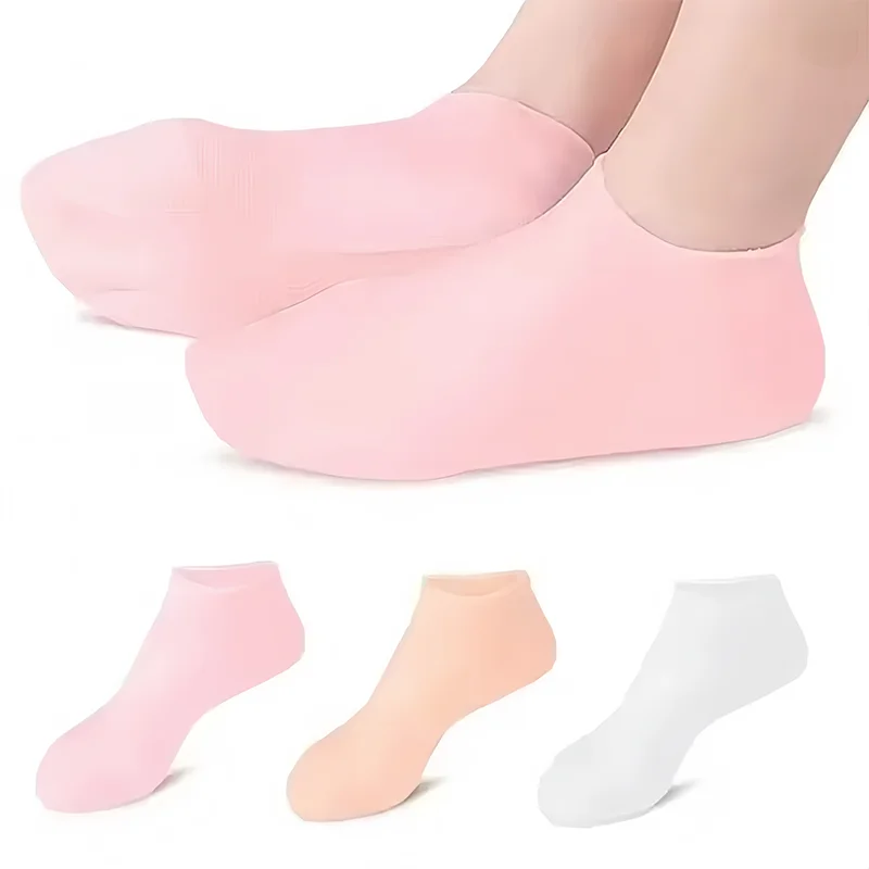 1 Pair Siicone Moisturizing Socks Exfoliating Gel eel Socks Callus Cracked Dead Skin Remove Protector Pain Relief Foot Care