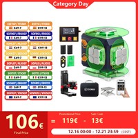 CIGMAN CM-S02 4x360° 16 Lines Laser Level APP Control LCD Screen 40H Ultra Running Time Extended Battery Life Accessory Kit
