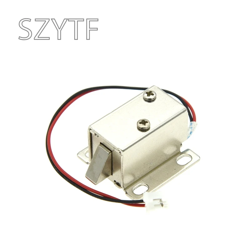 12V DC Mini 2728 Small Solenoid Lock Electromagnetic Electric Control Cabinet Drawer Lock Intelligent Auto Lock Home Improvement