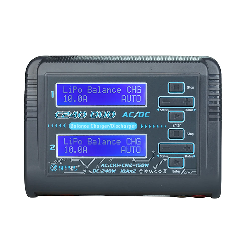 HTRC-T240 C240 C150 Lipo 배터리 충전기, AC/DC 듀얼 RC 배터리 방전기 1-15s