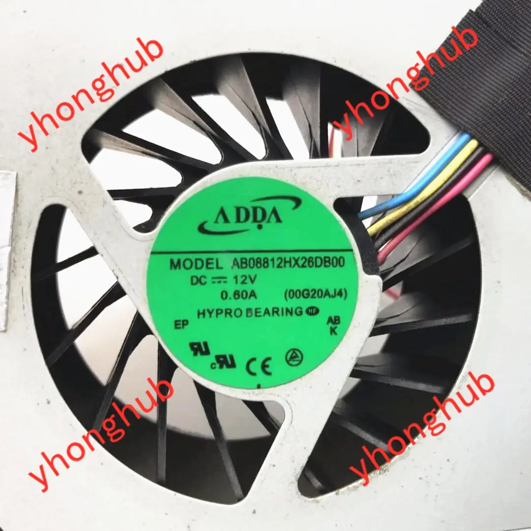 ADDA AB08812HX26DB00 DC 12V 0.60A 4สาย Server พัดลมทำความเย็น
