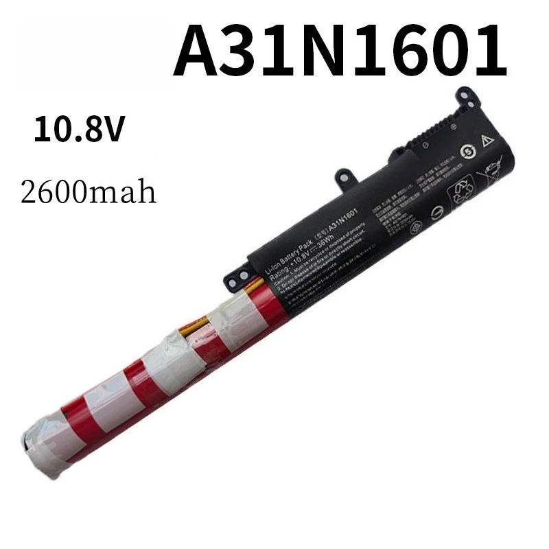 High Quality Replacement Laptop Battery For ASUS A31N1601 A541U F541U R541UJ R541UA X541A 2600mAh 10.8V Li-ion Battery