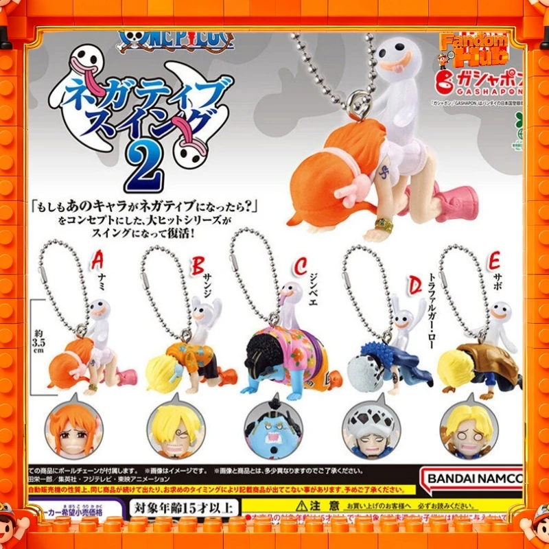 

Bandai One Piece Negative Swing 2 Gp Jinbe Nami Law Sanji Negative Hollow Keychain Mini Figure Strap Model Toy Gift