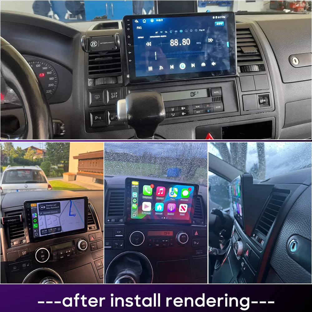 For VW Volkswagen Multivan T5 2003-2015 Car Multimedia Player GPS Video Player Navigation Android Auto CarPlay Radio Stereo 2din