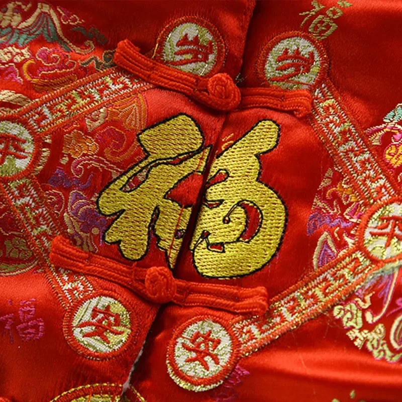 سميكة احتفالية زي الأطفال الصينية التقليدية Hanfu تانغ دعوى الوليد الخريف الشتاء الاطفال هدية عيد ميلاد 3 قطعة الدعاوى