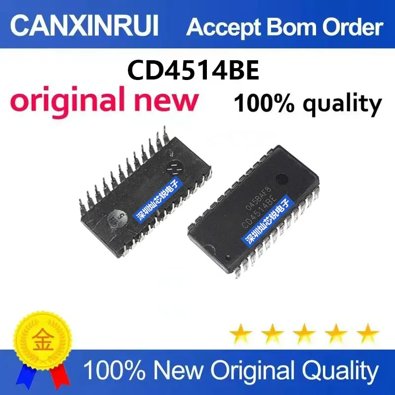 (5-100pieces)Brand new original CD4514 CD4514BE DIP24 logic chip signal switch chip
