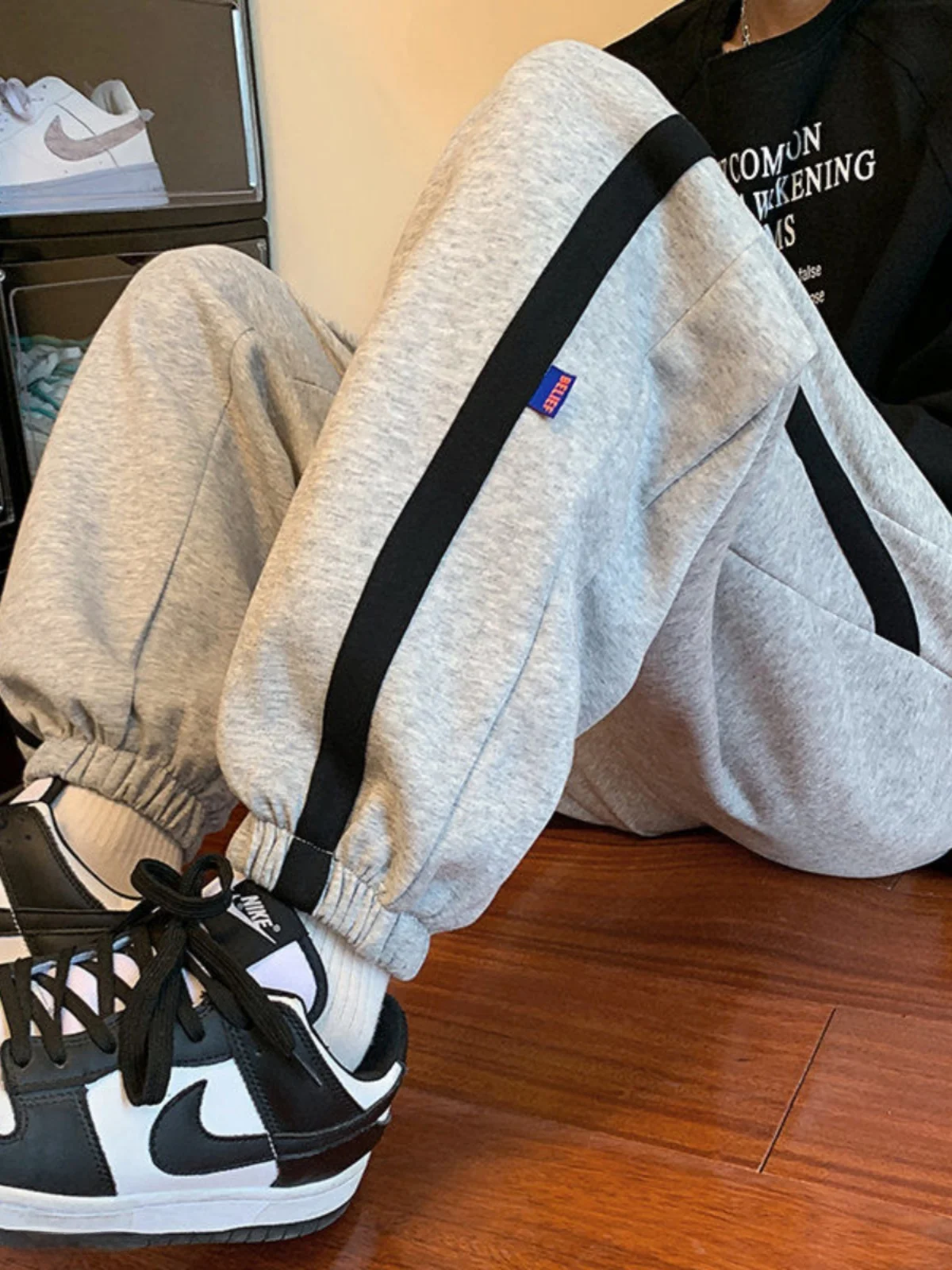 

Loose Wide Leg Casual Pants for Men High Waist Vintage Color Blo Sports Trousers Autumn plus Size 300 Pou Harajuku Sle