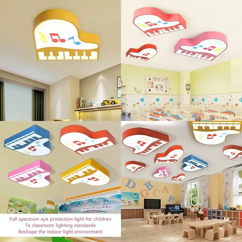 for Music Classroom LED Piano Chandelier 45cm 60cm 80cm Kindergarten Daycare Light Children's Room Lighting Ceiling Lamp