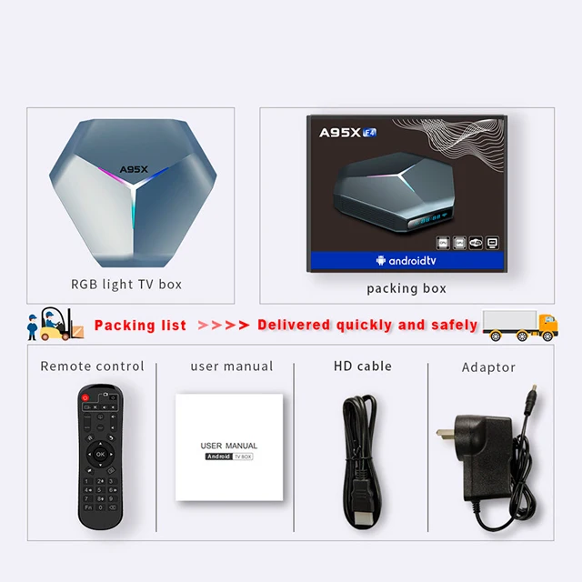 Network A95X F4 set-top box S905X4 4G/32 Android 11 high-definition network player dual band BTTVBOX