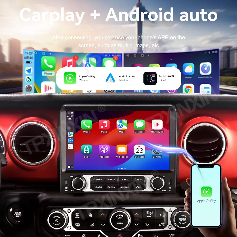 Multimedia Android Car Radio For Jeep Wrangler Gladiator 2018~2022 GPS Navigation Accesorios Auto Stereo Receiver Head Unit