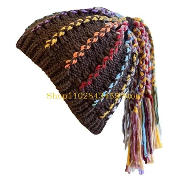 49MC Women's Girl Vintage Caps Hat Warm Winter Knitted Braid Hats Knit Hat
