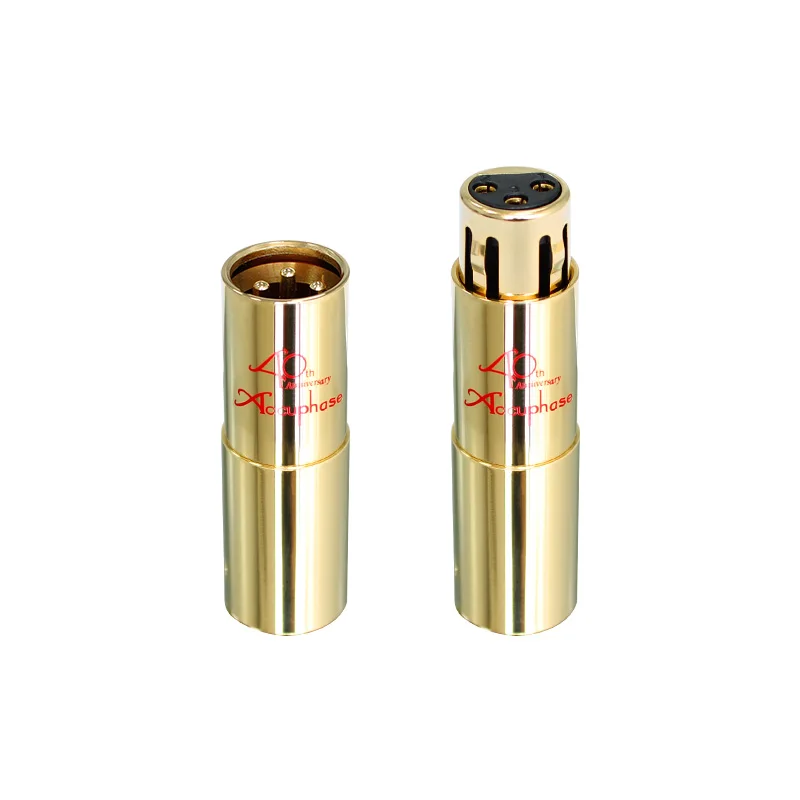 HiFi الصوت محول 24K مطلية بالذهب النحاس 3 دبابيس XLR التوصيل ذكر أنثى متوازن كابل موصل