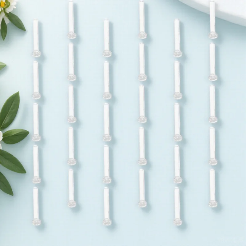 

50Pcs Earring Needle Sleeves Anti-Sensitive Piercing Protectors Clear Plastic Ear Covers Lightweight Smooth Surface Protective