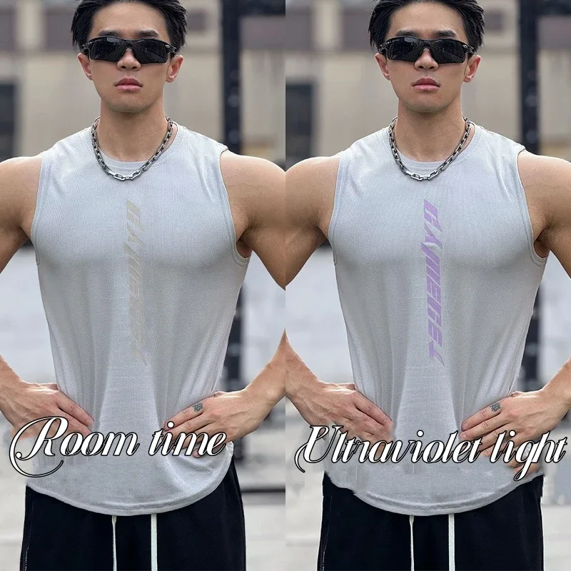 2026 NEW Fitness Sports Tank Tops Men Gyms Workout Sleeveles Shirt Male Summer Loose Undershirt basketball Running men Vest