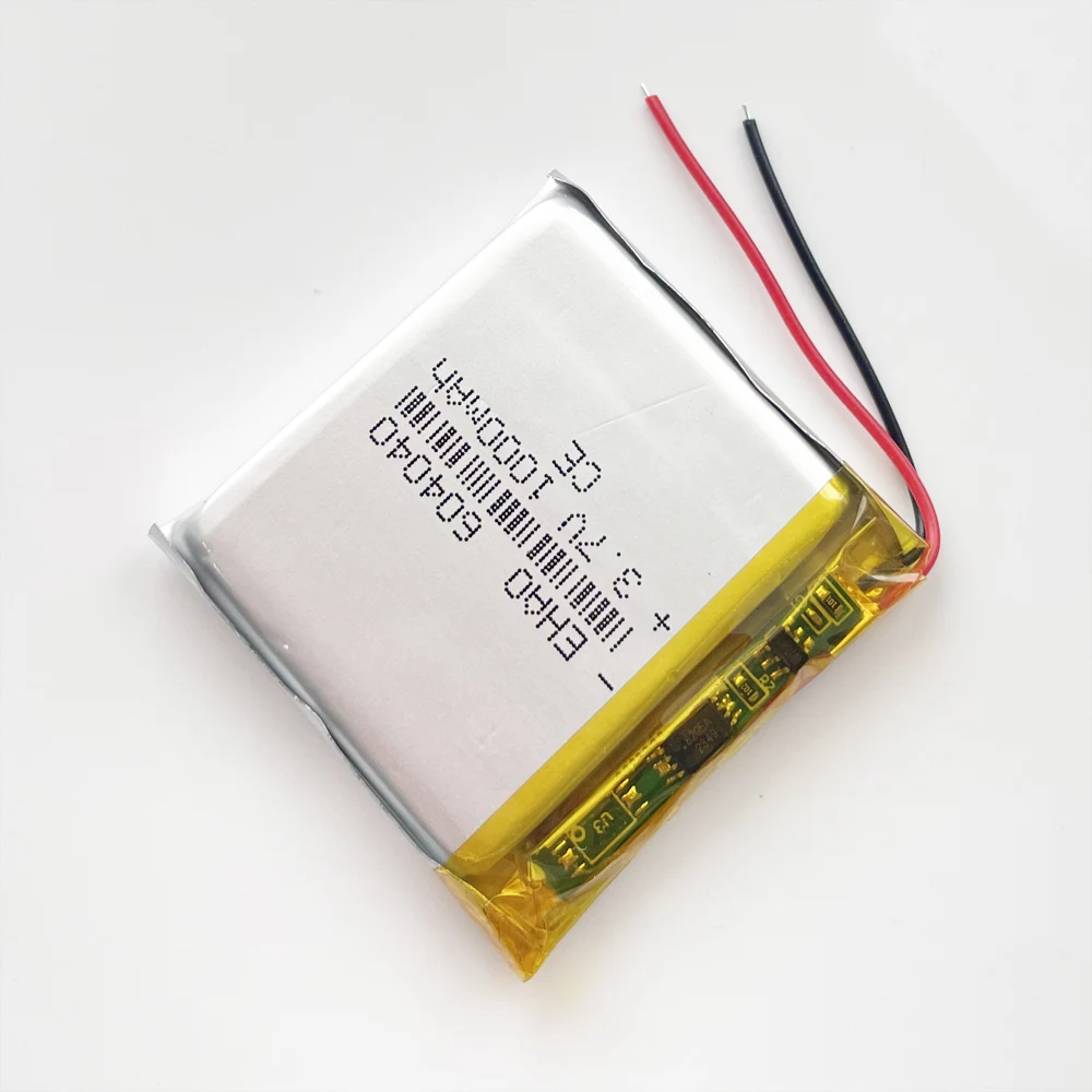 Batería recargable LiPo de 3,7 V y 1000 m 604040   + enchufe JST de 2 pines para GPS DVD teléfono móvil Bluetooth Videojuego PAD libros electrónicos Tablet PC