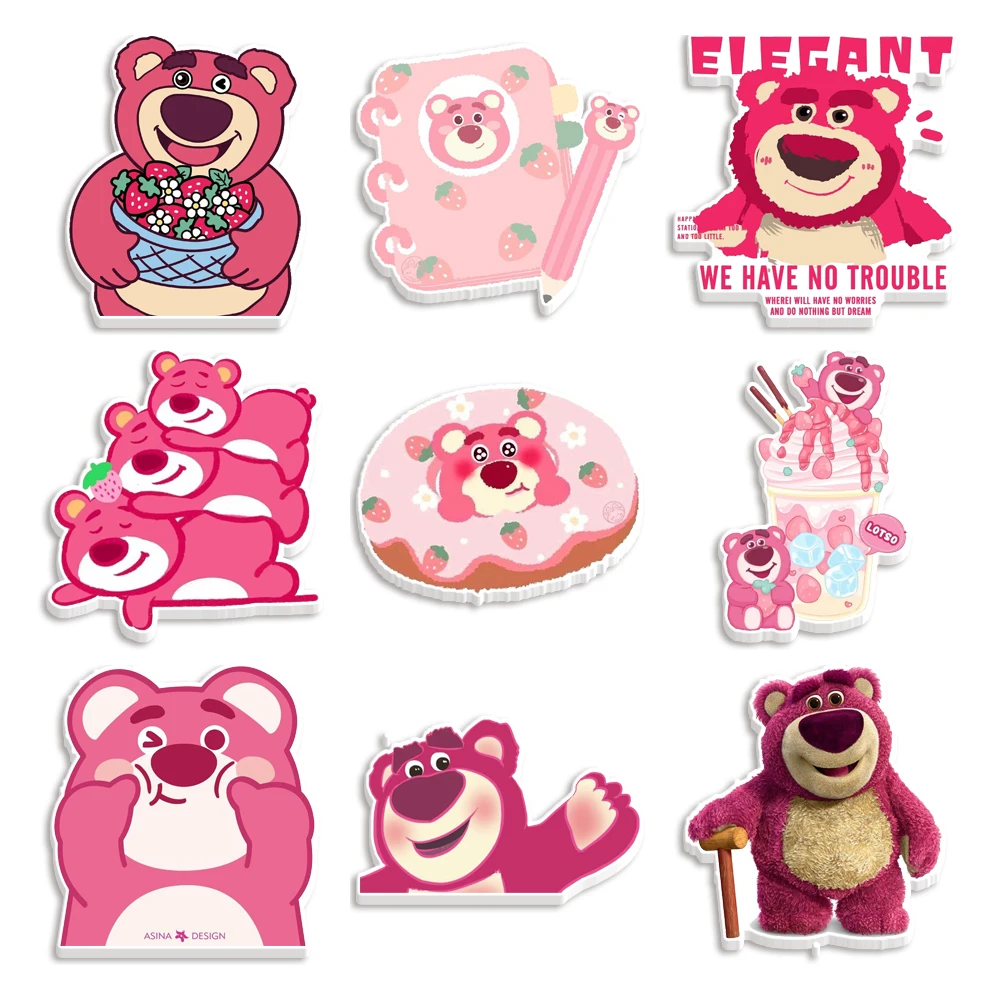 Pink Bear Disney Toy Story Cartoon Lotso Design Flat Resin DIY Earrings Home Decoration Accessories 30 Pieces/lot