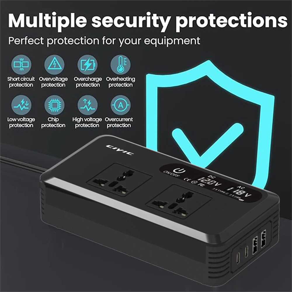 سيارة العاكس محول الطاقة نوع C USB محول تحويل المقبس لهوندا سيفيك صالح جاز أكورد الطيار CRV أوديسي جواز السفر مدينة