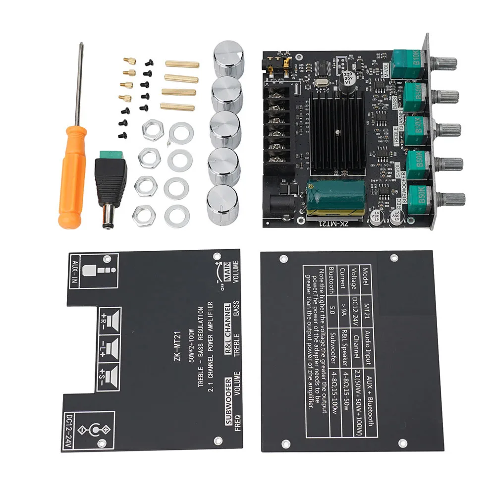 DIY Audio Projects AUX-compatible Module 2.1 Channel Audio Module 2.1 Channel Audio Amplifiers Module Bass Treble Control