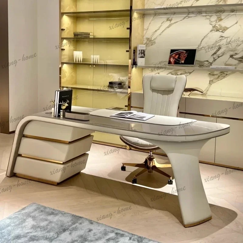 YJ Italian style light luxury and high end feel room offices office desks and workstations Room desks Computer desk study table