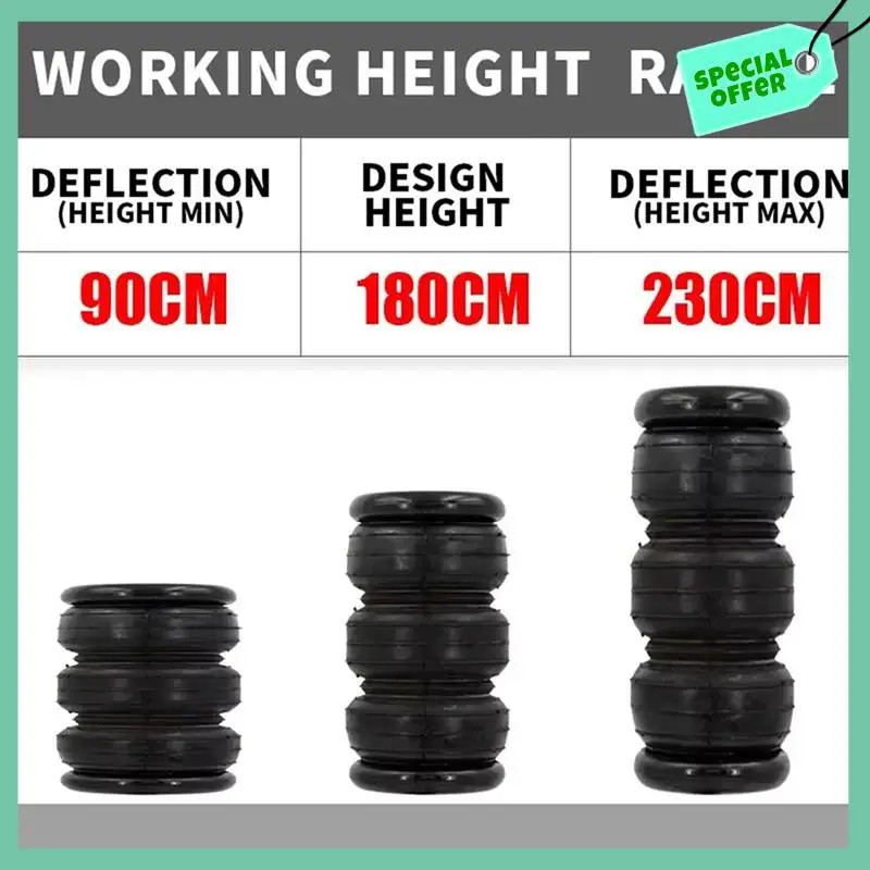 

A03G-2Pcs Air Ride Suspension Shock Absorber Airspring Bellow Rubber Airspring For Ford F150 Truck Or Pickup 3E2200
