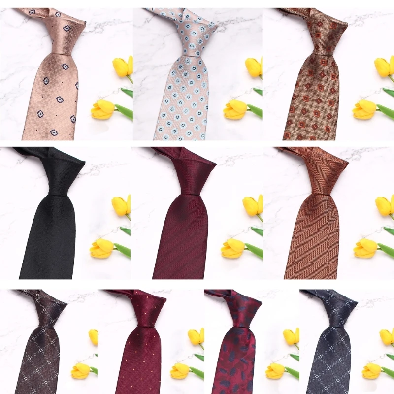 

High Quality Polyester Tie Adjustable Length Necktie Men's Fashionable Tie for Business Attires and Special Occasion