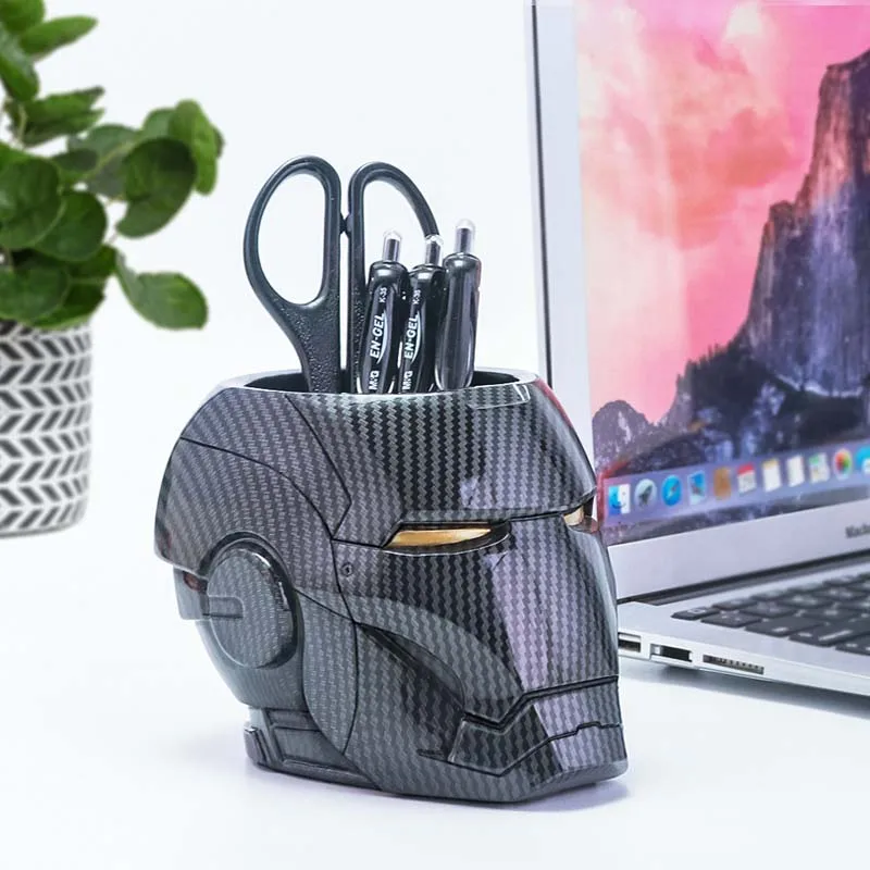 

Коробка для хранения аниме, фигурка Железного человека для косплея, большая емкость, полимерный держатель для ручек, декор для рабочего стола, детский подарок