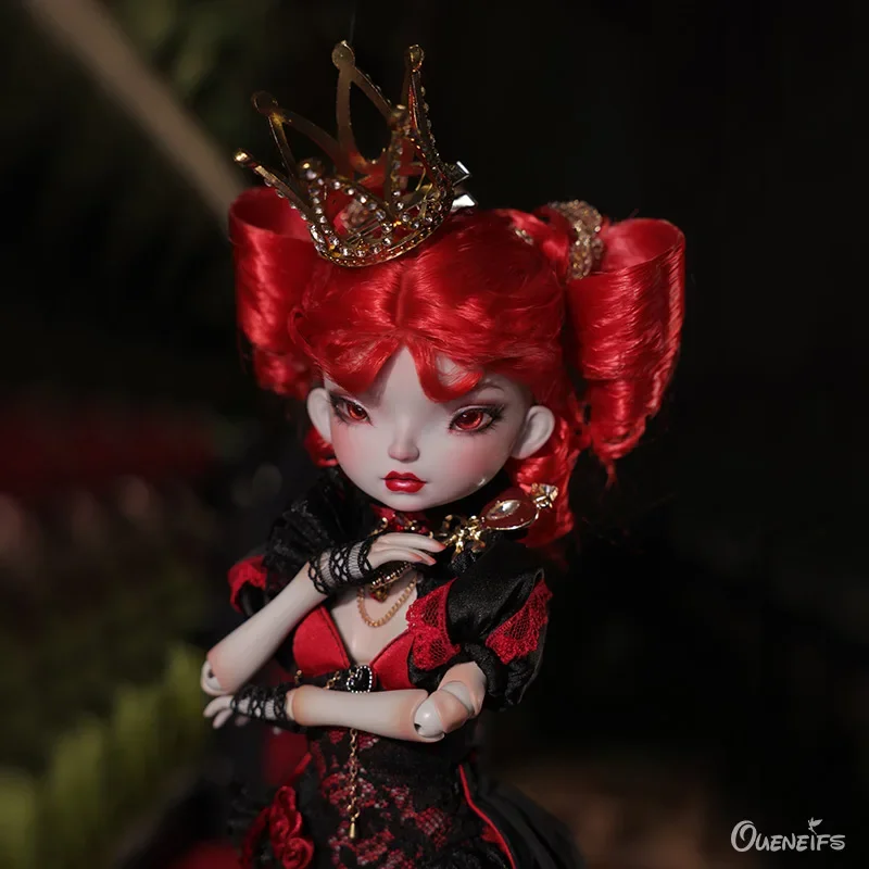 Heart BJD Doll 1/6 Red Queen Movable Joint Fullset Fashion Toys Heart-shaped Cane for Girls Gifts YOSD Doll